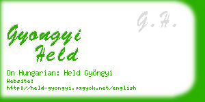 gyongyi held business card